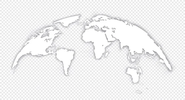 Παγκόσμια Χάρτης σφαίρα με σκιά σε απομονωμένες φόντο - απόθεμα διάνυσμα. — Διανυσματικό Αρχείο