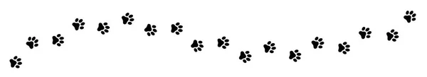 爪子打印猫，狗，小狗的痕迹。 平面风格-股票矢量. — 图库矢量图片