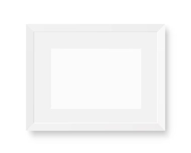 Beyaz gerçekçi çerçeve - hisse senedi vektörü.