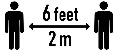 Sosyal Mesafe 2 metre ve 2 metre. Coronavirus 2019-nCoV. Coronavirus Kavramları. Corona virüsü. Coronavirus covid-19 salgını önleme. İnsanlar mesafeyi koruyor. Mesafe işareti koruması. Sosyal uzaklık - hisse senedi vektörü.