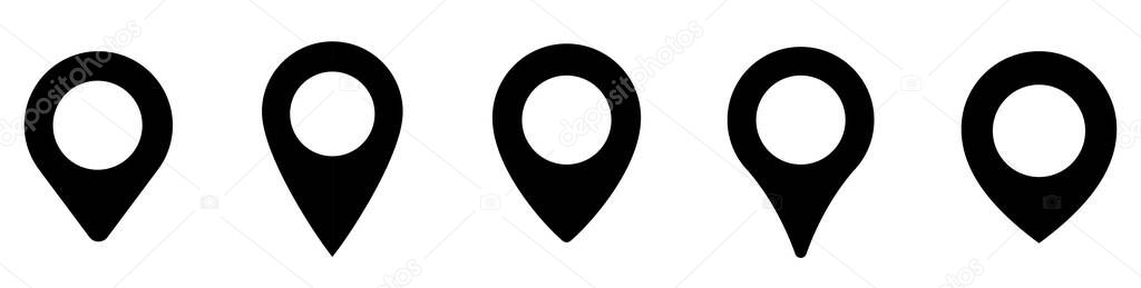 Location Pin Icon Map Pin Place Marker Location Icon Map Marker Pointer Icon Set Gps Location Symbol Collection Flat Style Stock Vector Premium Vector In Adobe Illustrator Ai Ai