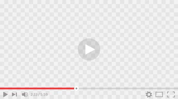 Videoplayer Schnittstelle Play Taste Spielen Sie Videoschilder Vorlage Für Web — Stockvektor