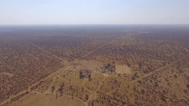 Panoramatický pohled ze savany v Namibii. — Stock video