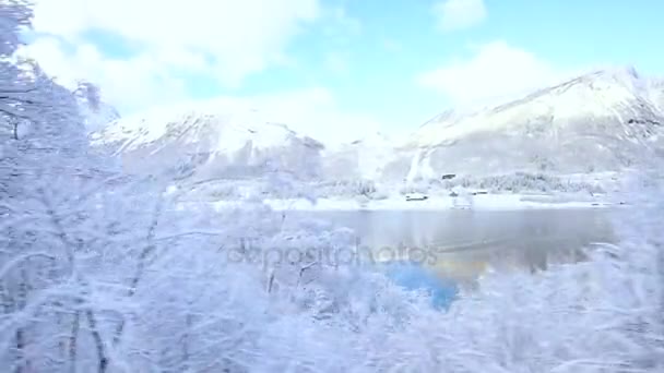 Paisagem de inverno da Noruega. Shevelev. . — Vídeo de Stock