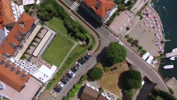从上面的观点看意大利小镇的建筑. — 图库视频影像