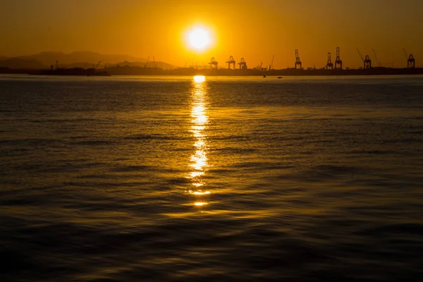 Sunset in winter day in Rio de Janeiro — Stock Photo, Image