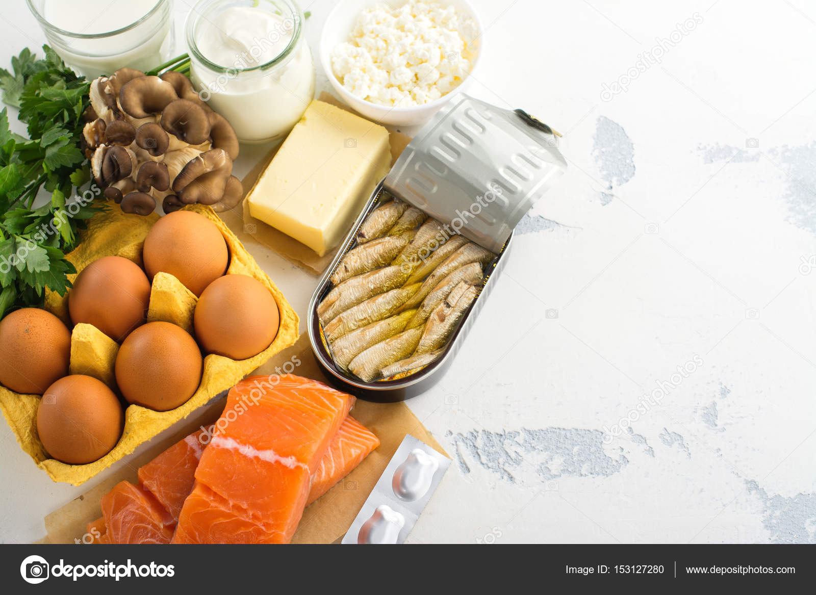 Natural sources of vitamin d — Stock Photo © happy_lark #153127280