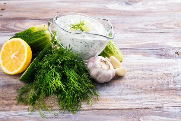 Greek tzatziki sauce — Stock Photo, Image