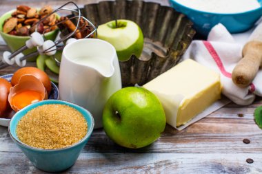 Arka plan pişirme Üstten Görünüm