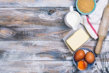 Arka plan pişirme Üstten Görünüm