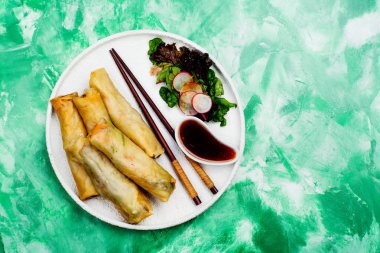 Fried spring rolls sebze ile