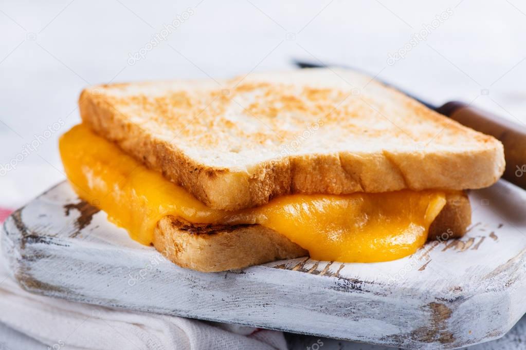 Homemade grilled cheese sandwich 