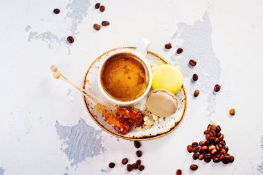 Lezzetli kahvaltı kahve ile