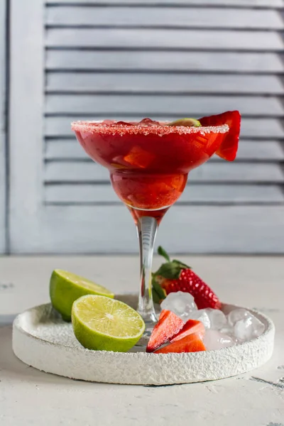 Cóctel de daiquiri de fresa — Foto de Stock