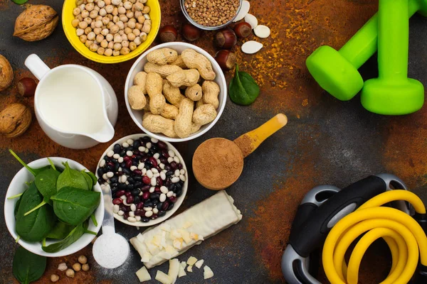 Vegan protein produkter — Stockfoto