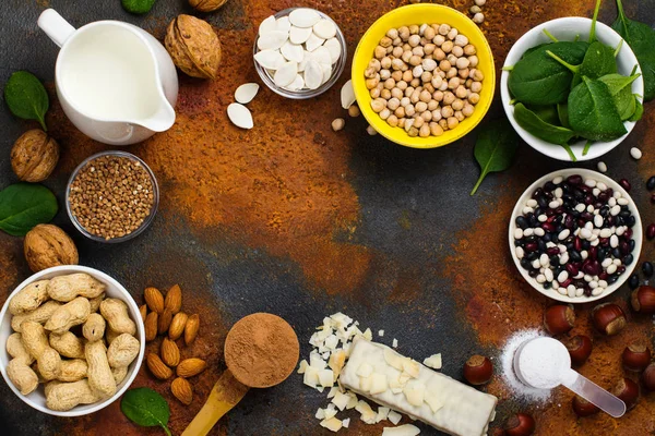 Vegan protein produkter — Stockfoto