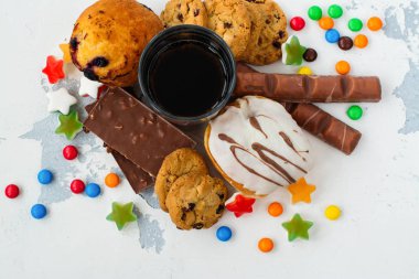 çikolata ve arka plan için kurabiye