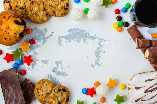 çikolata ve arka plan için kurabiye