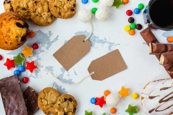 çikolata ve arka plan için kurabiye