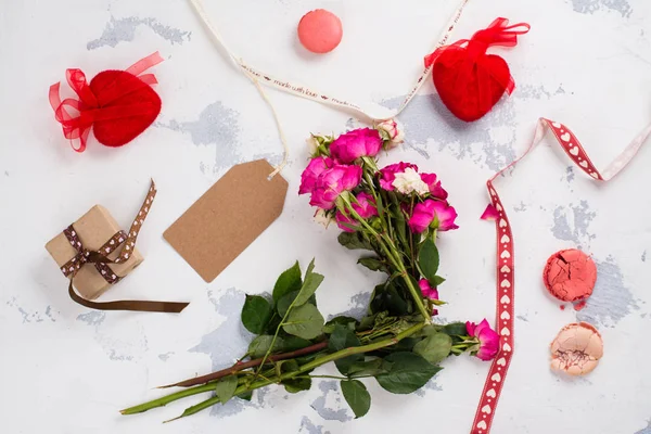 Cookies and decorative hearts — Stock Photo, Image