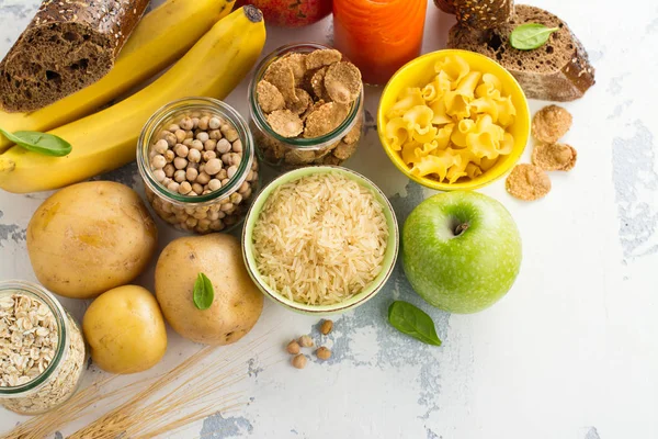 Products rich of complex carbohydrates — Stock Photo, Image
