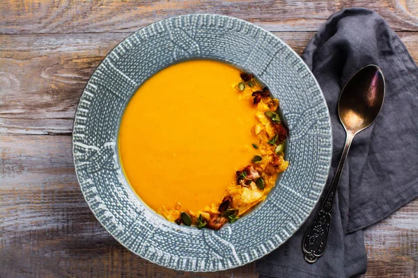 Гарбузовий і морквяний суп — стокове фото