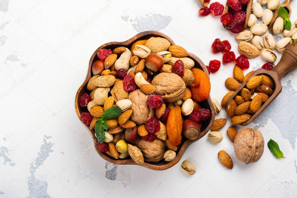 Assortment of dry fruits and nuts