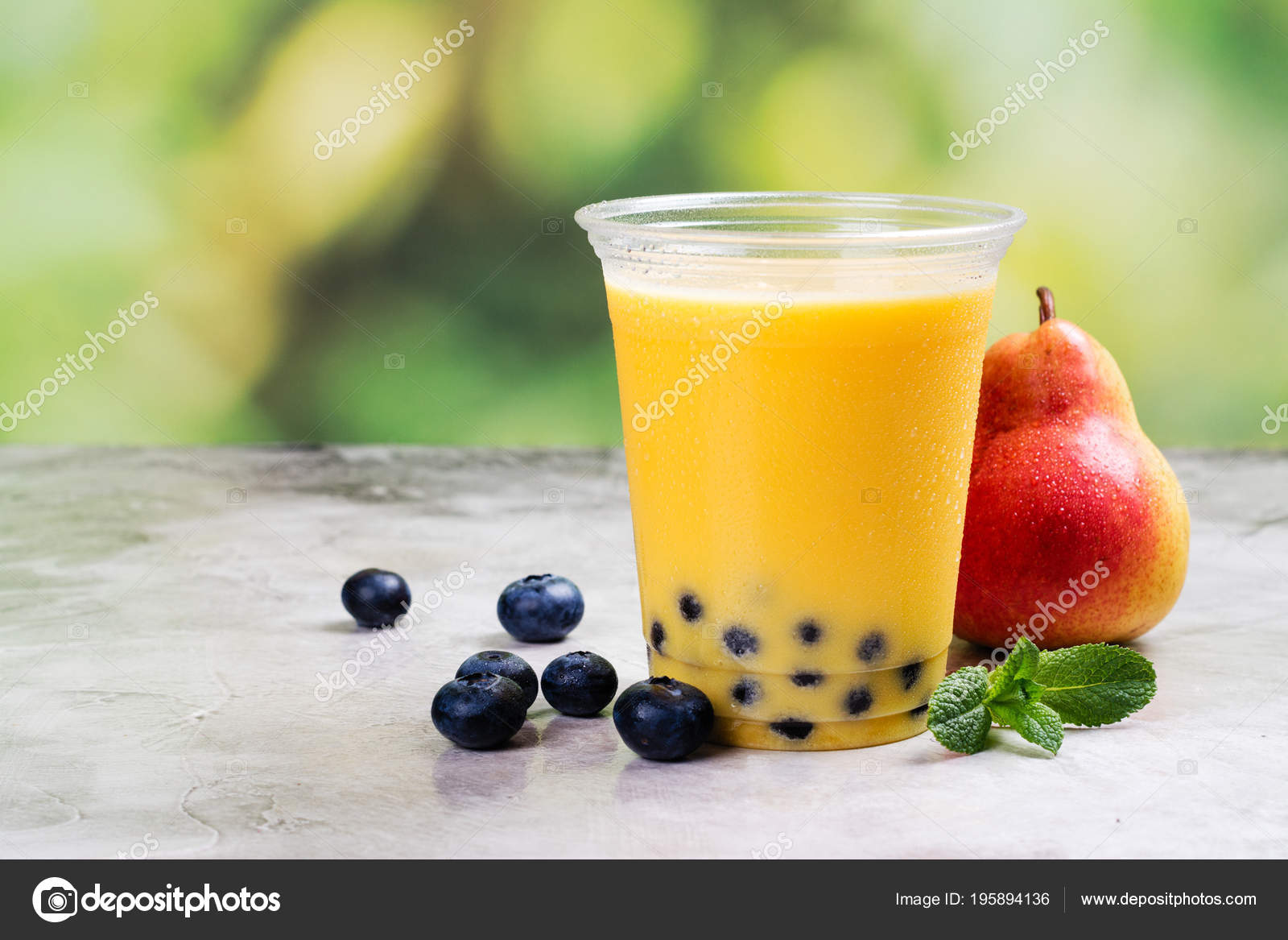 Homemade bubble tea with tapioca pearls Stock Photo by ©happy_lark
