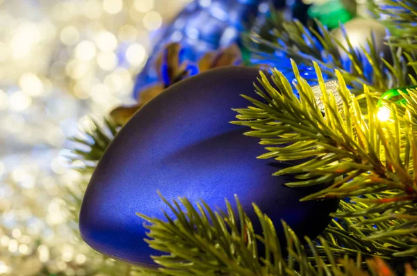 Decorazioni natalizie blu — Foto Stock
