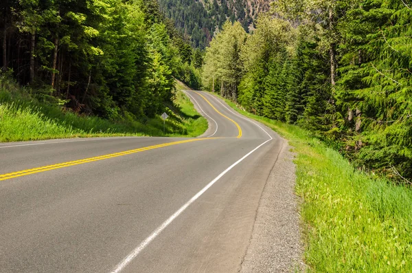 Issız dağ yolu. — Stok fotoğraf