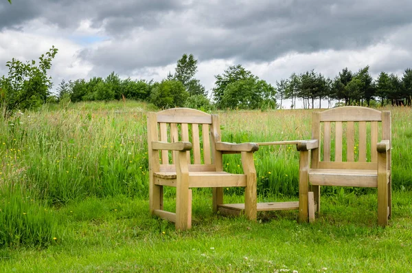 Chaises en bois Outdoor — Photo