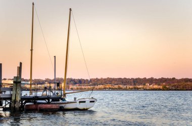 Potomac nehri gün batımında