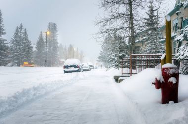 Blizzard at Daw in Banff, AB, Canada clipart