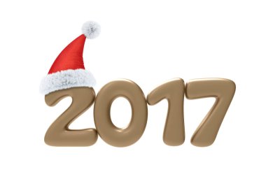 2017 yıl sayı metin 3d çizim