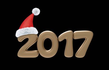 2017 yıl sayı metin 3d çizim