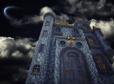 Eski fairytale kale. 3D render