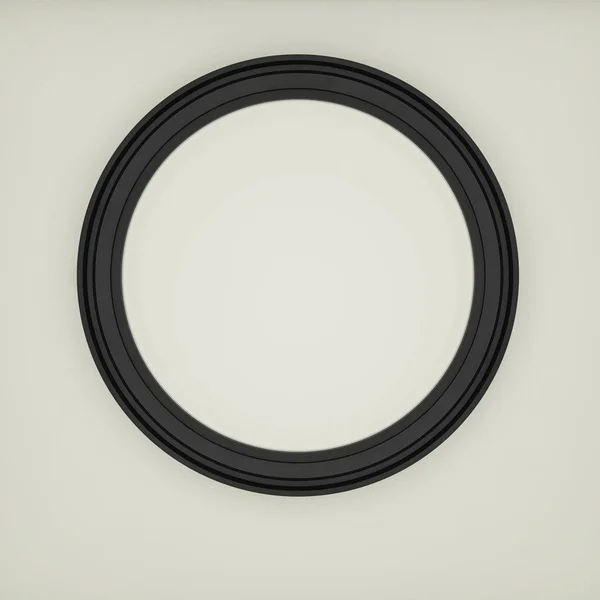 Cornice nera su sfondo bianco. Mockup rendering 3d — Foto Stock