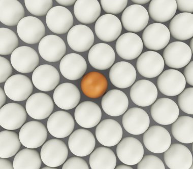 taze yumurta satışı için arka plan. 3D render