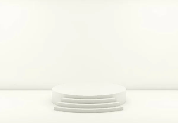 白い円形の表彰台。台座。シーン。3 d レッドナー — ストック写真