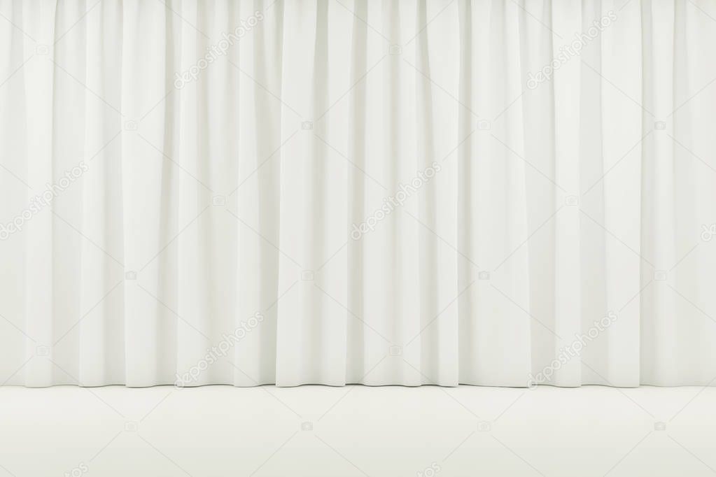 curtain or drapes background. 3d render