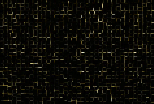 Svart abstrakt bild av kuber bakgrund. 3D render — Stockfoto