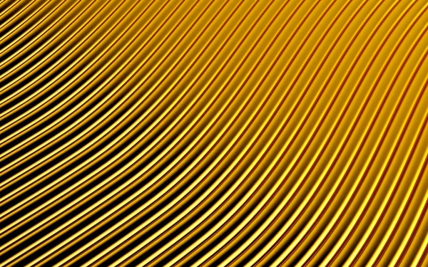 Gouden abstracte afbeelding van de achtergrond van de lijnen. 3D render — Stockfoto