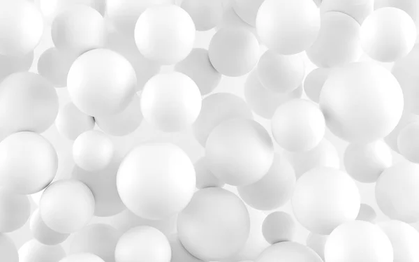 White shpere pearl background. 3d render — Stock Photo, Image