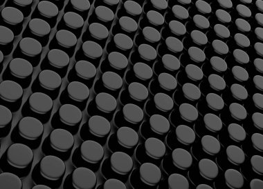 3d siyah geometrik arka plan. Beyaz doku gölge ile. 3D render