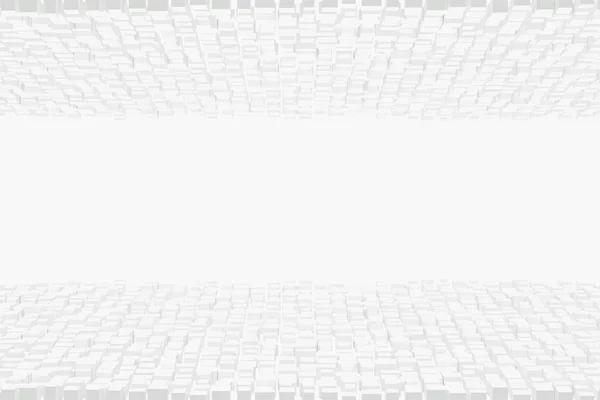 Forma geométrica abstracta de cubos blancos. 3d renderizar — Foto de Stock