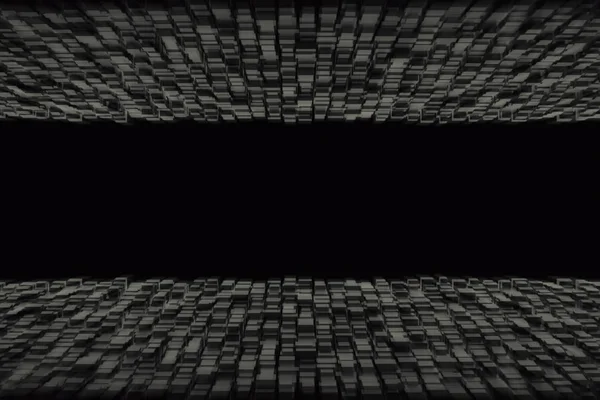 Absztrakt geometriai alakzat fekete kockák. 3D render — Stock Fotó