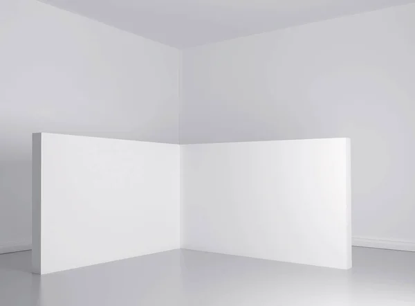 Біла світла кімната з рамою. Макет 3d візуалізації — стокове фото