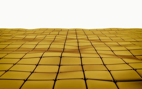 Astratto 3d oro sfondo geometrico. Texture dorata con ombra. Rendering 3D — Foto Stock