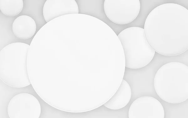 White abstract sphere ball background for your design. 3d render — Stock Photo, Image