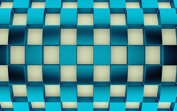 Astratto sfondo geometrico blu e bianco. Rendering 3D — Foto Stock